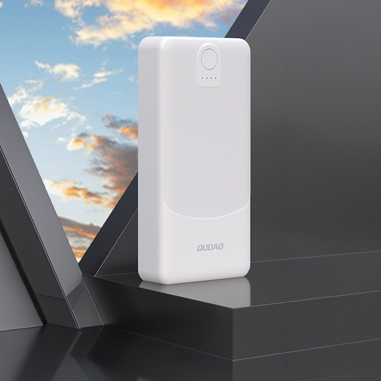 Dudao K10Pro išorinė baterija 2.4A 20000mAh 2 x USB-A - balta