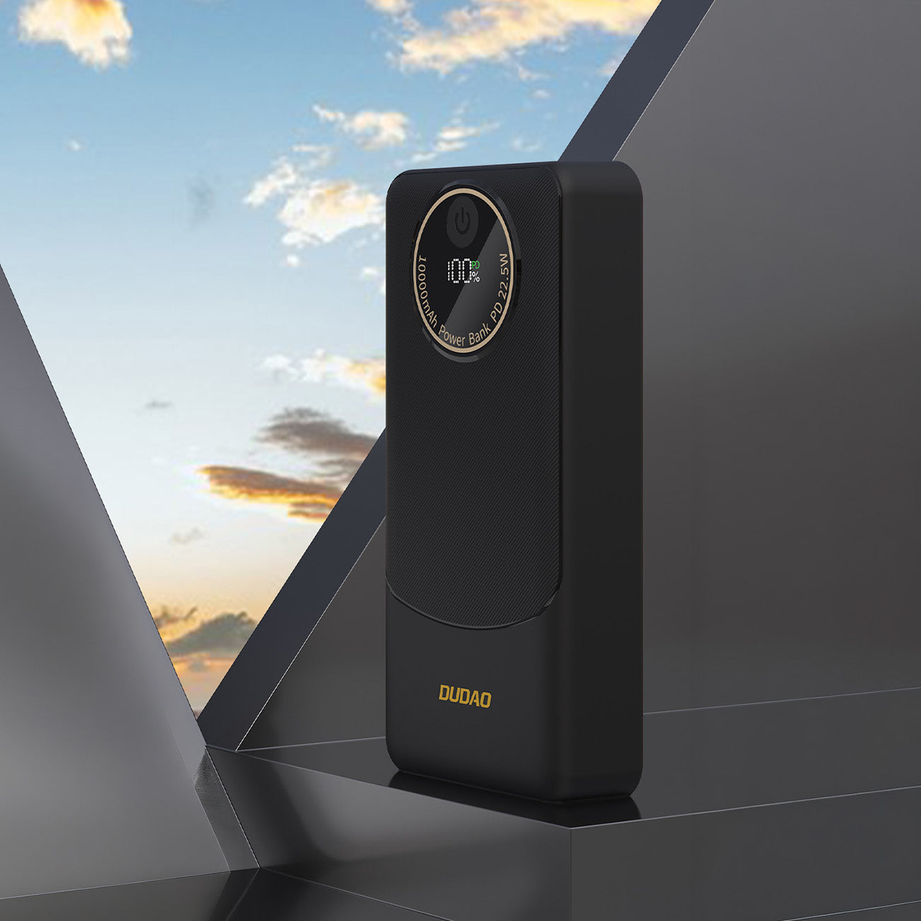 Dudao K12Pro išorinė baterija 22.5W PD 20000mAh USB-A, USB-C - juoda