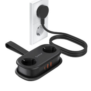 Orico AP3 20W GaN 5in1 maitinimo šakotuvas 2x AC + 2x USB-A + 1x USB-C – juodas