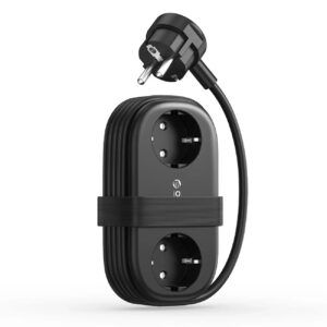Orico AP3 65W GaN 6in1 maitinimo šakotuvas 2x AC + 2x USB-A + 2x USB-C – juodas
