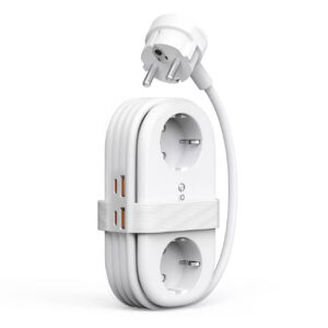 Orico AP3 65W GaN 6in1 maitinimo šakotuvė 2x AC + 2x USB-A + 2x USB-C - balta