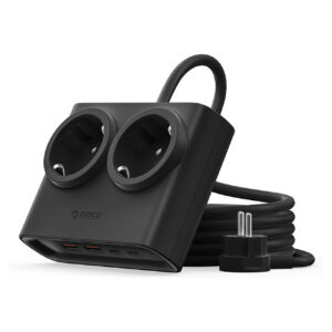 Orico PDC25 25W 6in1 prailgintuvas 2x AC + 2x USB-A + 2x USB-C - juodas