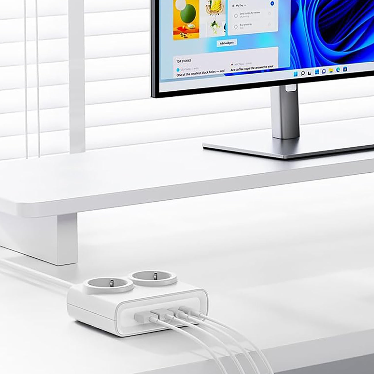 Orico PDC25 25W 6in1 prailgintuvas 2x AC + 2x USB-A + 2x USB-C - baltas