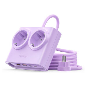 Orico PDC25 25W 6in1 prailgintuvas 2x AC + 2x USB-A + 2x USB-C - violetinis