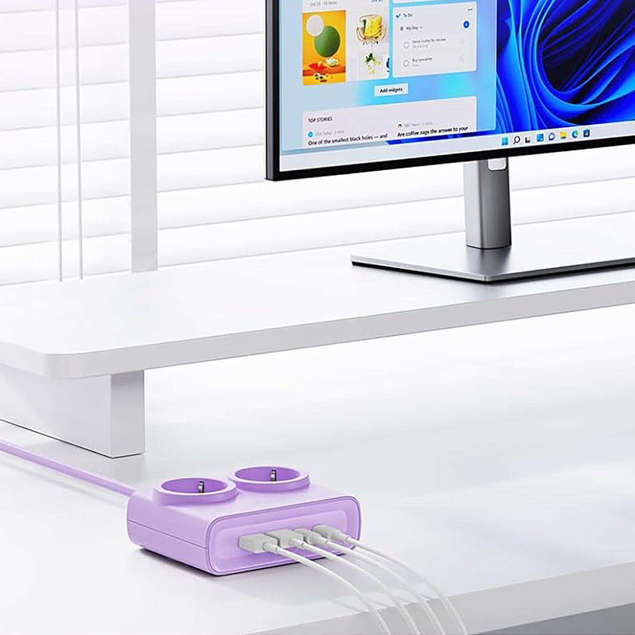Orico PDC25 25W 6in1 prailgintuvas 2x AC + 2x USB-A + 2x USB-C - violetinis