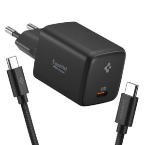 Spigen EE451EU Essential USB-C 45W Wvisas įkroviklis - juodas