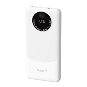 Powerbank Dudao K12 10000mAh PD22.5W USB-A, USB-C – Baltas