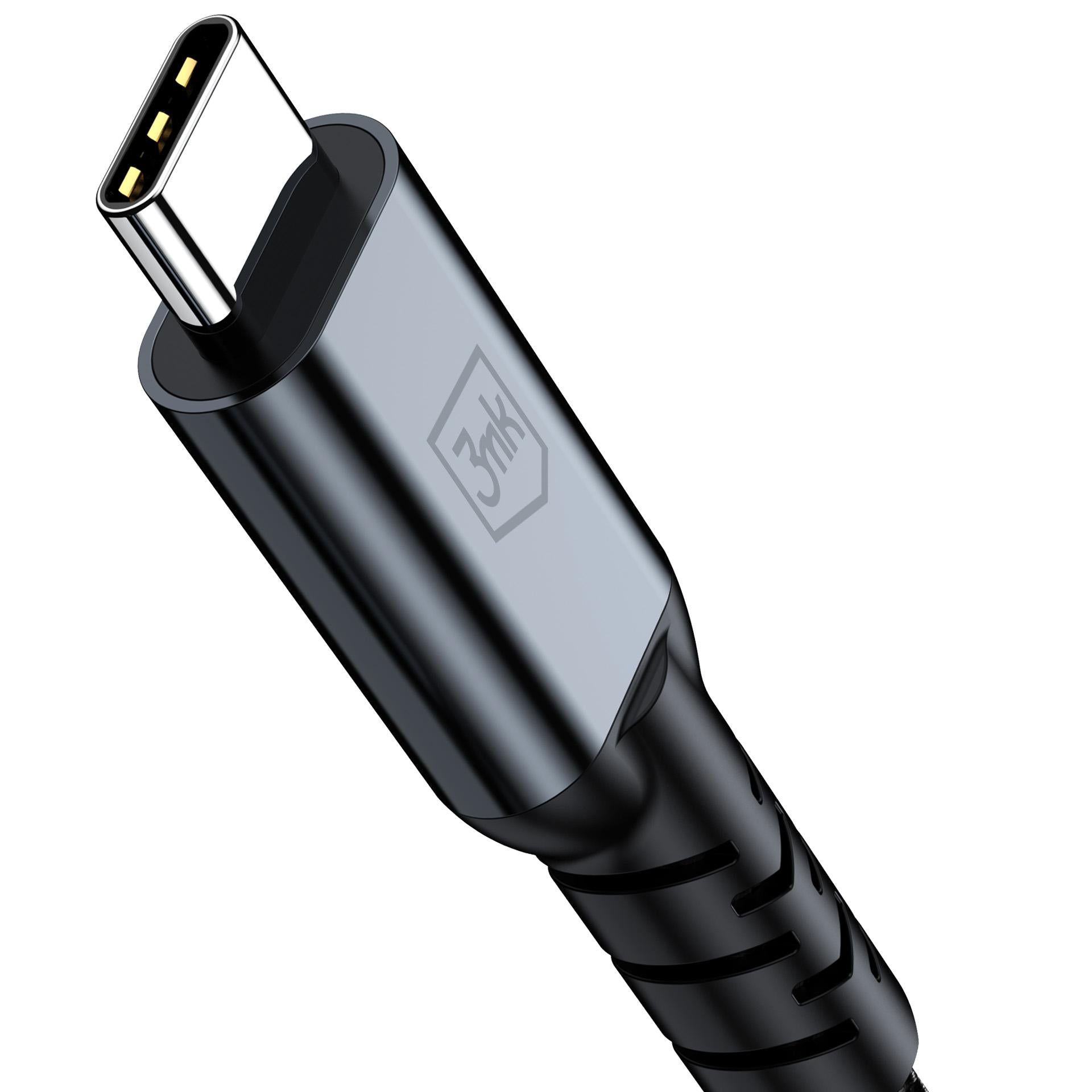 3mk Hyper Cable N-SERIES USB-C / USB-C Thunderbolt 4 2m 48V / 5A 40Gb/s 240W 8K60Hz - juodas