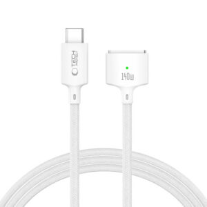 Tech-Protect MMC01 Ultraboost USB-C / USB-C MagSafe 3 140W 200cm Kabelis MacBook - Baltas