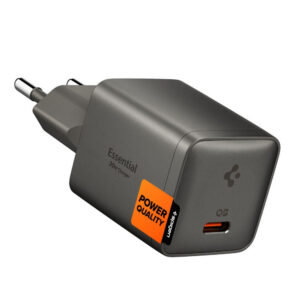 Spigen Essential EE301EU 1 prievado 30W tinklo įkroviklis - tamsiai pilkas