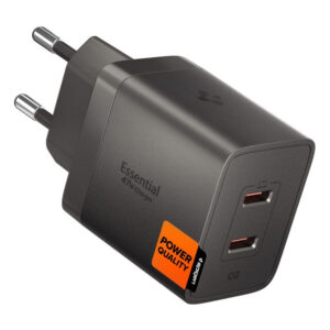 Tinklo įkroviklis Spigen Essential EE472EU-GAN 2 prievadai 47W - tamsiai pilkas