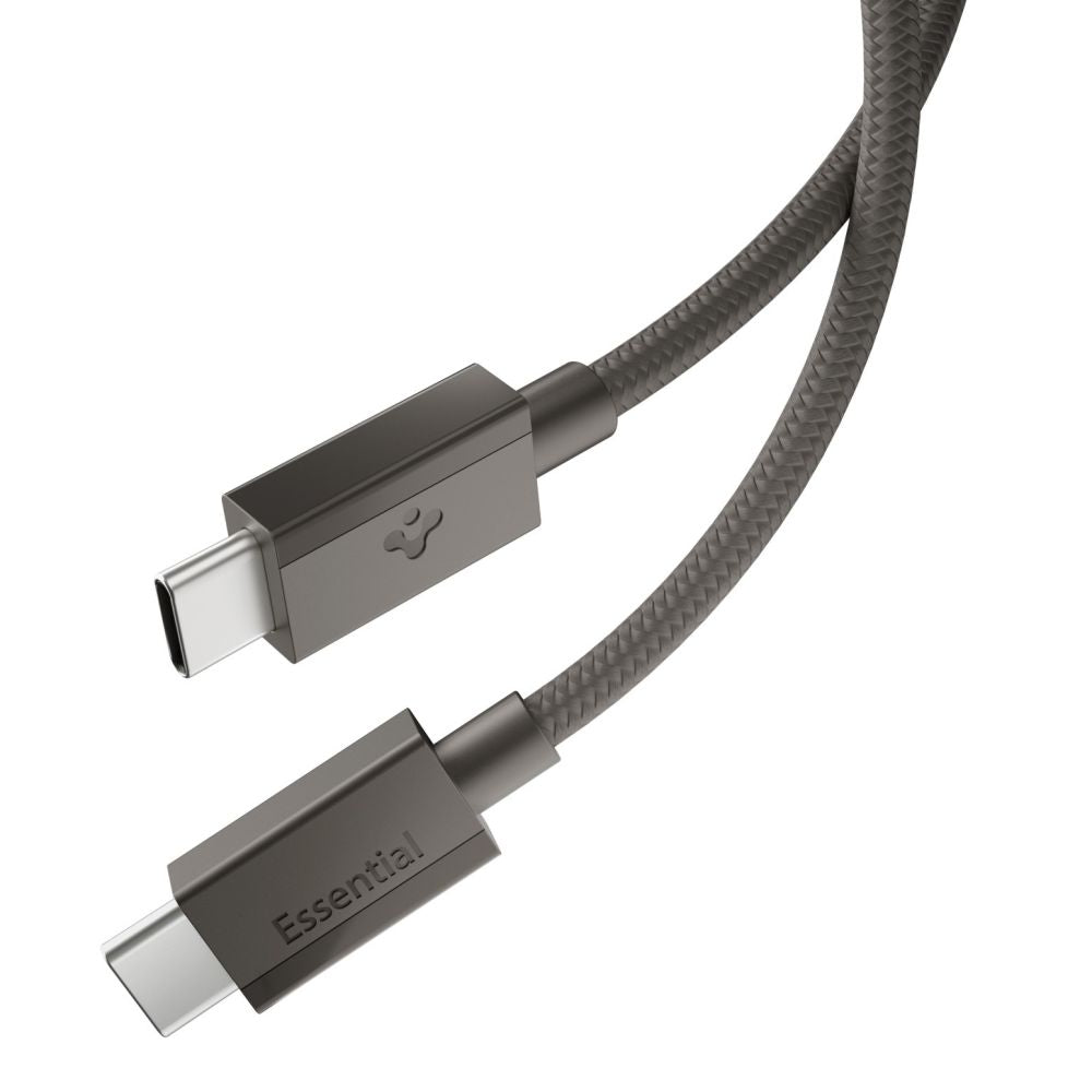 Spigen Essential EB6015CC USB-C 60W 150 cm Kabelis - Tamsiai pilkas