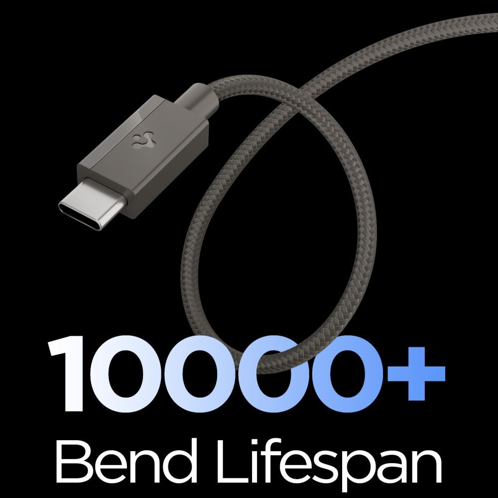 Spigen Essential EB6015CC USB-C 60W 150 cm Kabelis - Tamsiai pilkas
