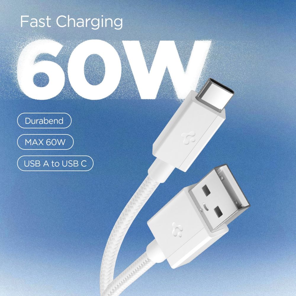Laidas Spigen Essential EB6015AC USB-C 60W 150 cm - baltas