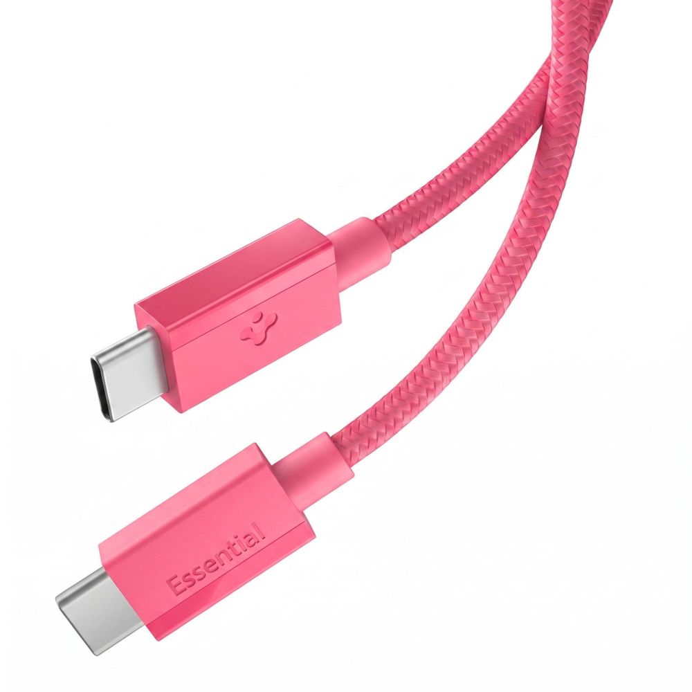 Laidas Spigen Essential EB6015CC USB-C 60W 100 cm - rožinis