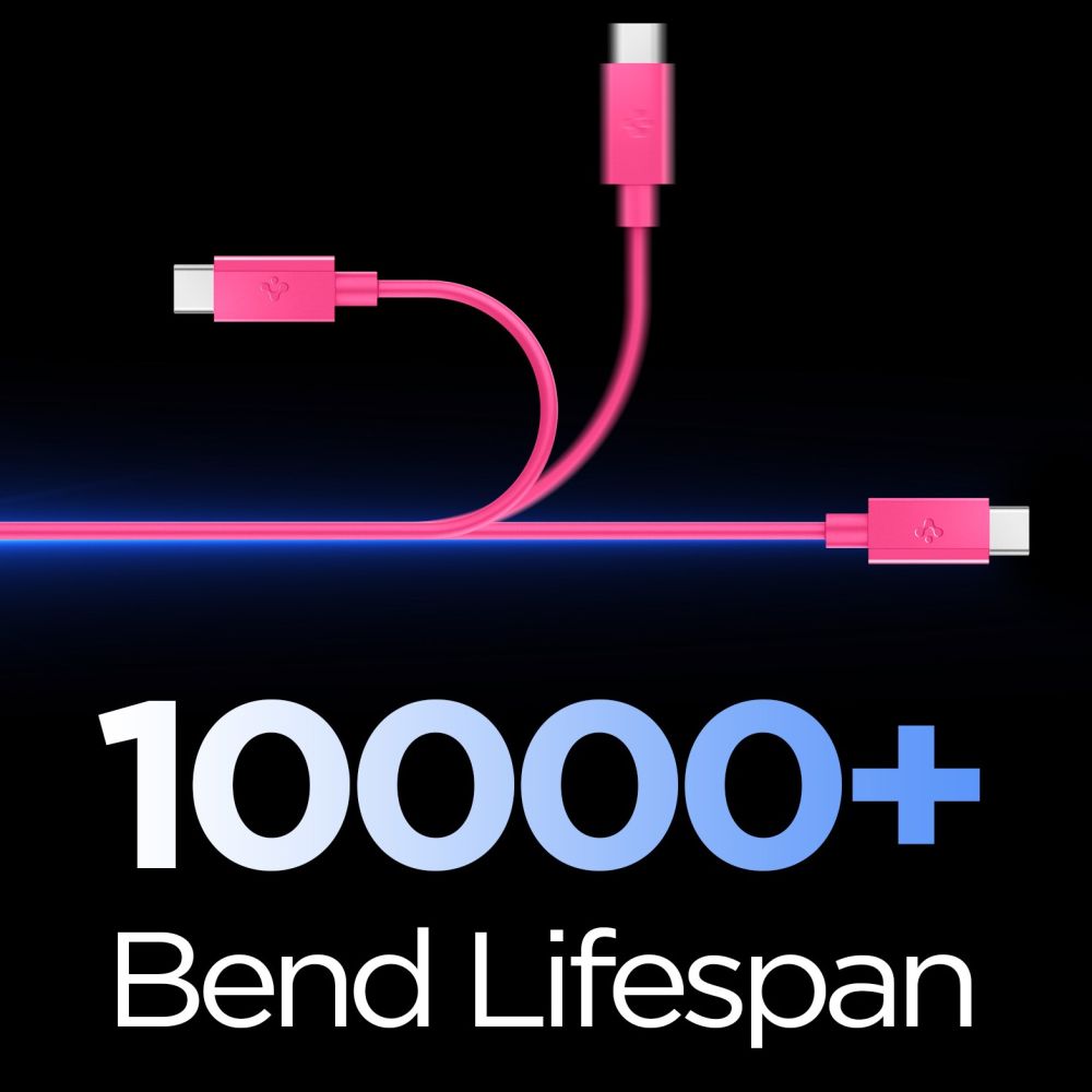 Laidas Spigen Essential EB6015CC USB-C 60W 100 cm - rožinis