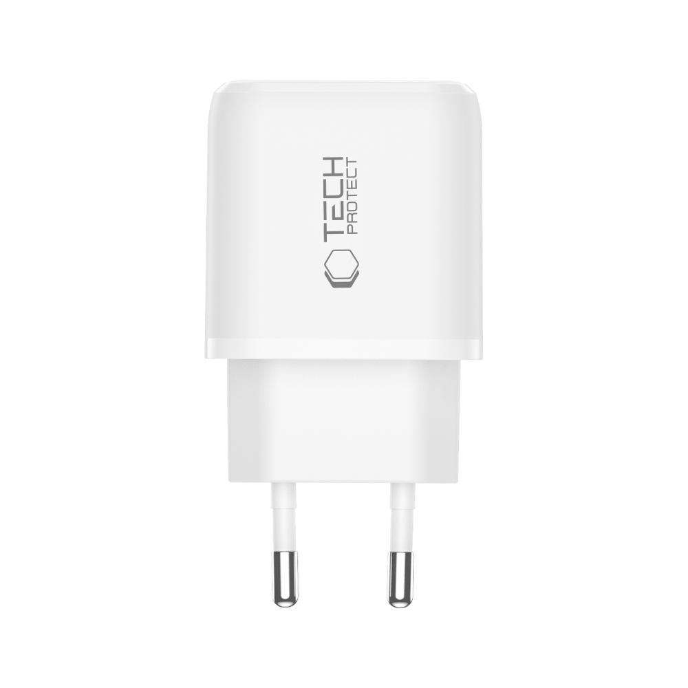 Tinklo įkroviklis Tech-Protect NCA65W-GAN 2 prievadai PD 65W / QC3.0 2 - balta