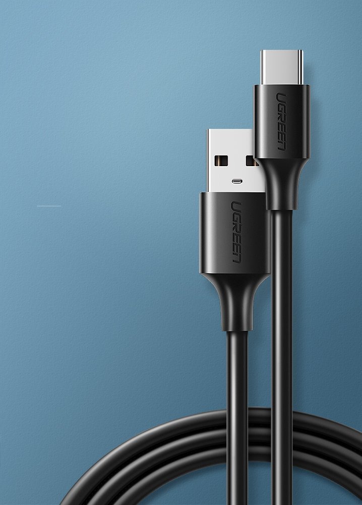 Ugreen US287 60115 USB-A / USB-C 2A kabelis 0,5 m - juodas