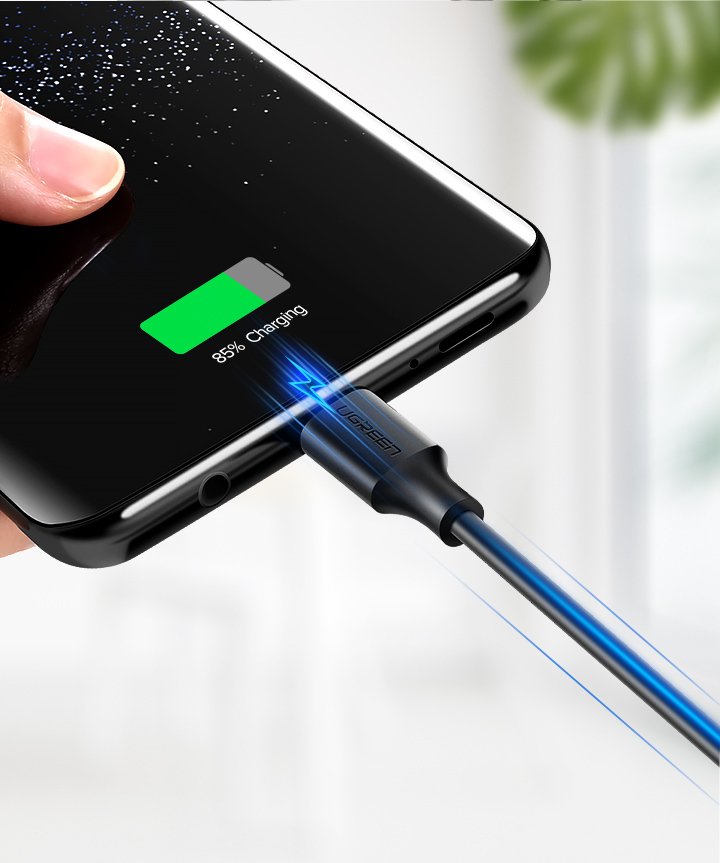 Ugreen US287 60115 USB-A / USB-C 2A kabelis 0,5 m - juodas