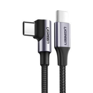 Ugreen US255 50125 USB-C (tiesus) / USB-C (kampinis) PD QC laidas 60W 3A 2m - pilkas