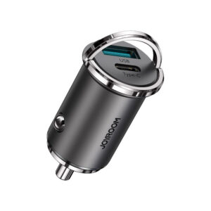 Joyroom greitas automobilinis įkroviklis USB Type C / USB 45W 5A Power Delivery Quick Charge 3.0 AFC SCP pilkas (C-A35)