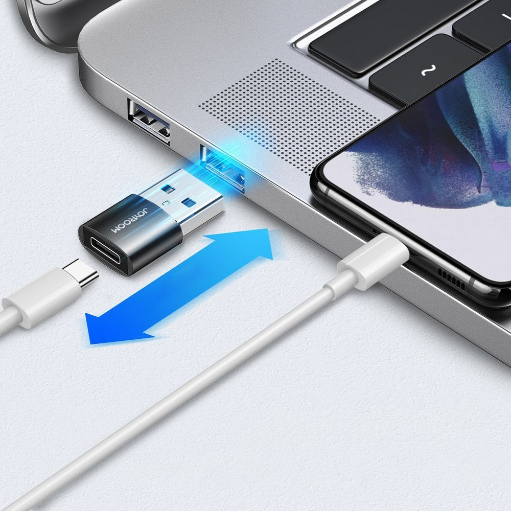 Joyroom adapteris iš USB Type C (female) į USB (male) 2 vnt. juodas (S-H152 Black)