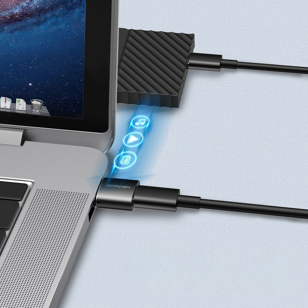 Joyroom adapteris iš USB Type C (female) į USB (male) 2 vnt. juodas (S-H152 Black)
