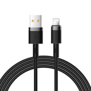 Joyroom Liquid Silicone Data Cable N2 laidas USB-A / Lightning 2.4A 1.2m - juodas