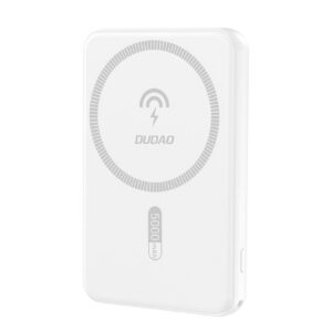 Dudao K14S USB-A / USB-C / MagSafe belaidė išorinė baterija 20W 5000mAh - balta