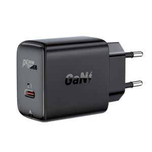 Acefast GaN USB Type-C 30W įkroviklis, PD, QC 3.0, AFC, FCP, juodas (A21 juodas)