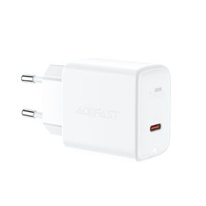 Acefast GaN USB Type-C 30W įkroviklis, PD, QC 3.0, AFC, FCP, baltas (A21 baltas)