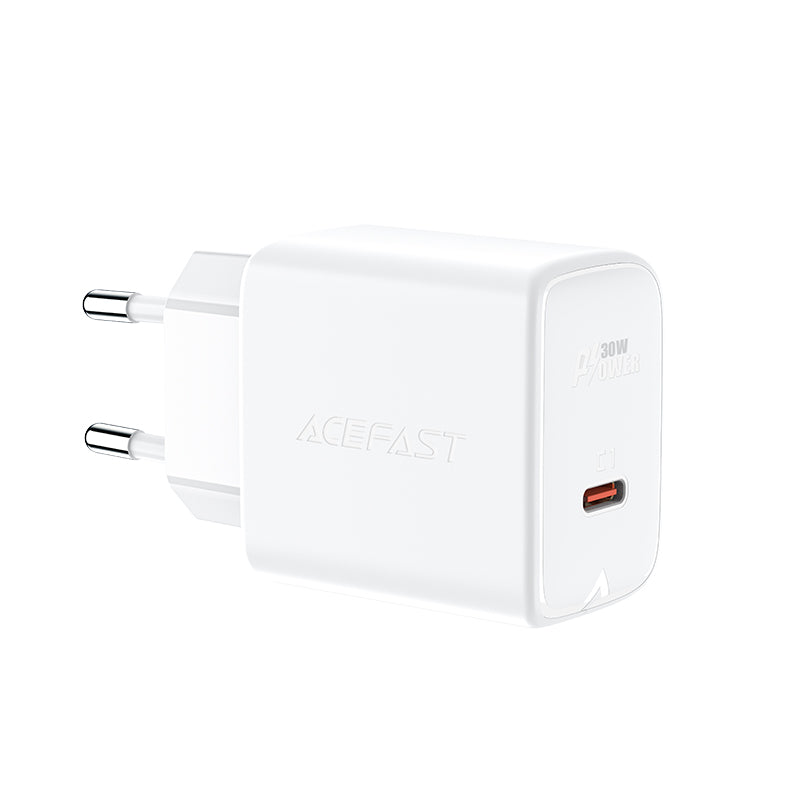 Acefast GaN USB Type-C 30W įkroviklis, PD, QC 3.0, AFC, FCP, baltas (A21 baltas)