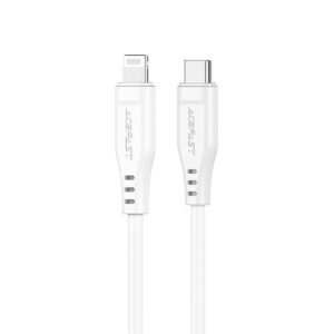Acefast C3-01 Lightning - USB-C PD laidas 30W 3A 480Mb/s 1.2 m, baltas