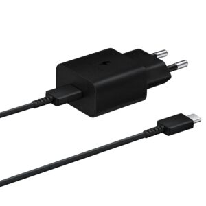 Samsung sieninis įkroviklis EP-T1510XBEGEU 15W PD USB-C AFC su USB-C laidu - juodas