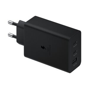 Samsung įkroviklis EP-T6530NBEGEU 2x USB Type C / USB PPS, Power Delivery PD 65W, QC 3.0, AFC, FCP - juodas