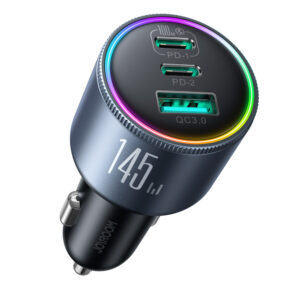 Joyroom JR-CCN07 145 W automobilinis įkroviklis su 2 USB-C ir USB-A
