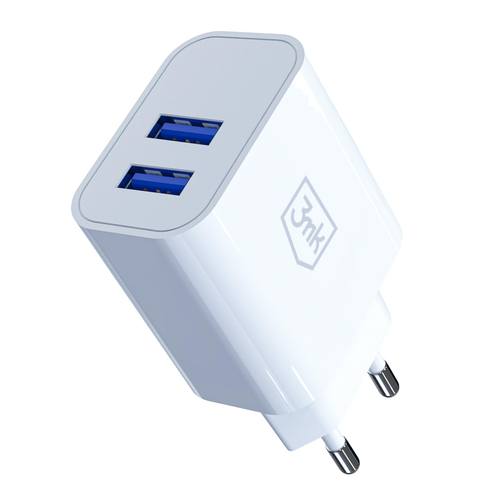 3mk Protection sieninis įkroviklis, 10 W, baltos spalvos