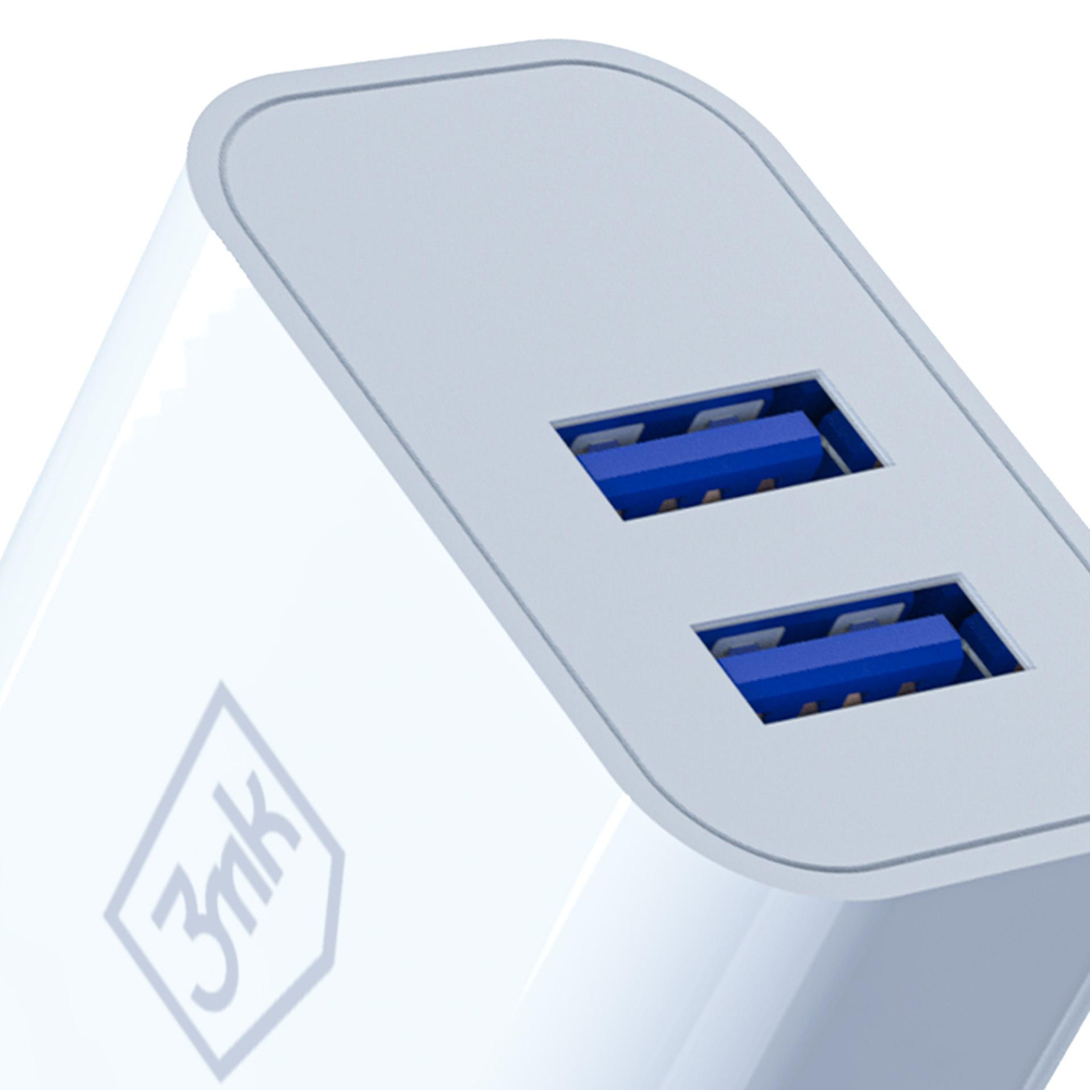3mk Protection sieninis įkroviklis, 10 W, baltos spalvos