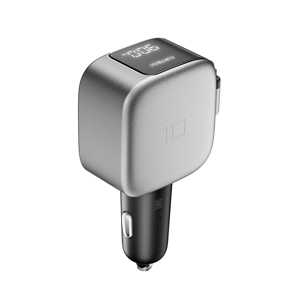 Cuktech CC903P, automobilinis įkroviklis, 100 W, pilkos spalvos