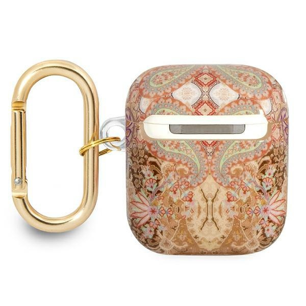 Guess AirPods dėklas – auksinis, Paisley Strap