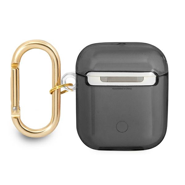 Guess AirPods dėklas su dirželiu – juodas