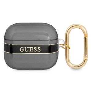 Guess AirPods 3 dėklas su dirželiu – juodas
