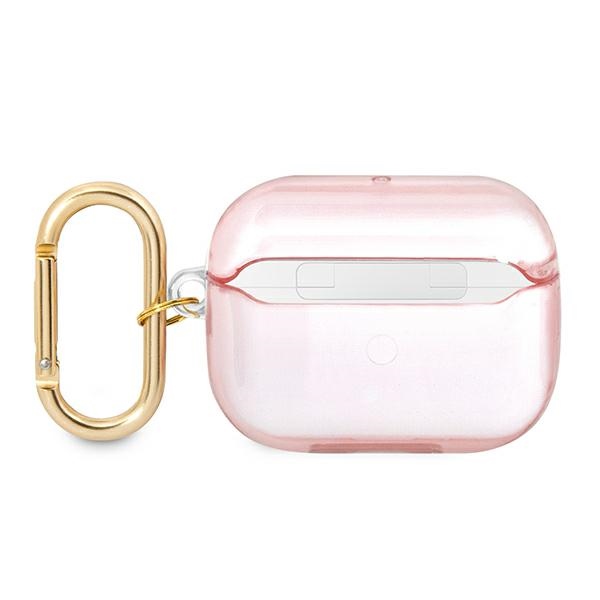 Guess AirPods Pro dėklas su dirželiu – rožinis