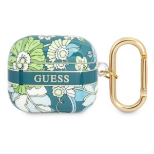 Guess dėklas AirPods 3 – žalias, Flower Strap
