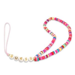Guess pakabukas GUSTGMPP telefono dirželis daugiaspalvis rožinis/daugiaspalvis rožinis Heishi Beads
