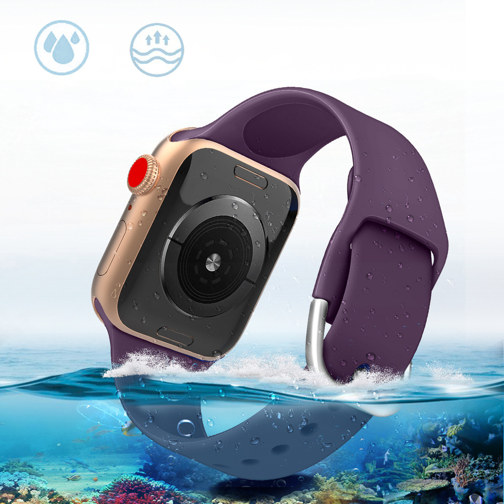 Silikoninis dirželis APS Apple Watch 42/44/45 mm – mėtinis