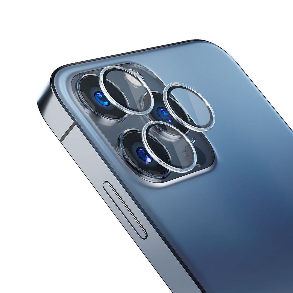 Kameros stiklas skirtas iPhone 14 9H 3mk Lens Protection Pro serijos objektyvui - sidabrinis