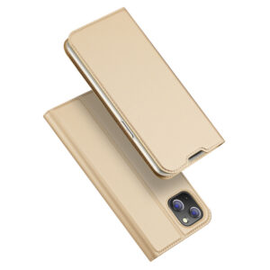 Dux Ducis Skin Pro atverčiamas dėklas iPhone 14 Plus – auksinis