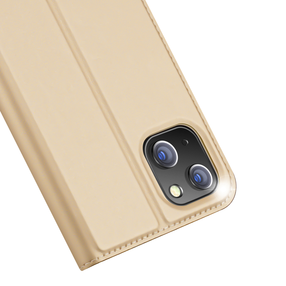 Dux Ducis Skin Pro atverčiamas dėklas iPhone 14 Plus – auksinis
