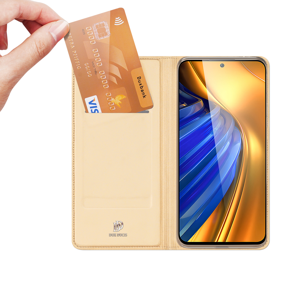 Dux Ducis Skin Pro dėklas Xiaomi Poco F4 5G – auksinis
